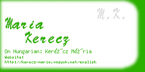 maria kerecz business card